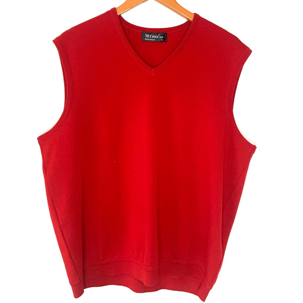 St. Croxix Shop Red Sweater Vest
